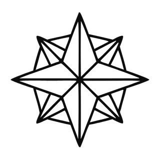 Geometric style icon example