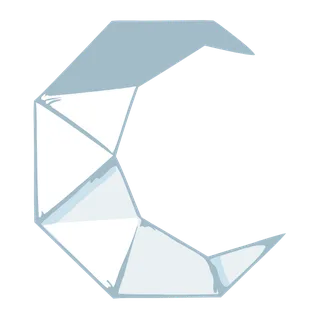 Origami style icon example